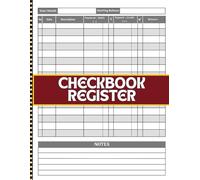 Large Print Checkbook Register: Checking Account, Check Book Transaction Ledger Personal and Professional Use, Small Business & Business Finances | ... Check Record & Tracking | 8.5"X11", 100 Pages