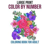 Large Print Color by Number Coloring Book for Adults: Stress Relieving Large Print Color by Number Designs for Adults and Seniors | Relaxing Floral, Everyday Objects, and Calm Indoor Scenes