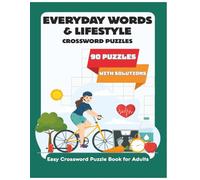 Large Print Easy Crossword Puzzle Book for Adults: 90 Easy Puzzles with Solutions for Relaxation, Focus, and Brain Exercise