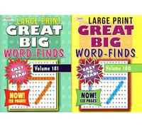 Large Print Great Big Word - Finds (All New Puzzles) - Vol.180 - 181 Now 128 Pages (Set of 2 books)