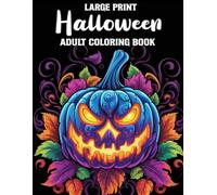 Large Print Halloween Adult Coloring Book: an adult coloring book with beautiful Halloween Witches & Cute Cats for Relaxation and Stress Relief