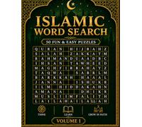 Large Print Islamic Word Search for Seniors: 50 Fun & Easy Puzzles with Words from the Quran, Islamic History & Muslim Daily Life - Big Letters for Adults & Elderly