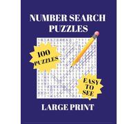 Large Print Number Search Puzzles: Easy to Read Puzzles in 24 Point Font for Adults and Seniors