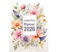 Large Print Planner 2026: High-Contrast Large Print 8.25" x 11" dated US Monthly & Weekly views for Visually Impaired and seniors | Simple, Bold Layout with Black Borders, Holidays & Extra Notes Pages