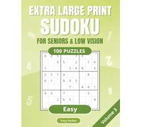Large Print Sudoku for Seniors: Easy Sudoku Puzzle Book | Extra Large Print Grids | Relaxing Brain Games | Solutions | for Seniors and Adults | Volume 3