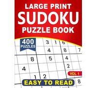 Large Print Sudoku Puzzle Book VOL 1: Sudoku Puzzles with Easy to Read large Print | 8.5x11 inches, 200 Pages | 400 Puzzles ... Gift for Holidays, Vacations and Relaxation