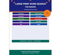 Large Print Word Search for Seniors: 100 Relaxing Puzzles with Classic Movies, Music, Nature, Birds and More