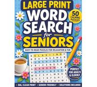 Large Print Word Search for Seniors: Easy-to-Read Puzzles for Relaxation, Brain Health & Fun | 50 Calming Word Search Games for Adults & Elderly