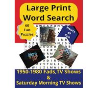 Large Print Word Search: Word Searches about the eras 1950 to 1980 | 8x11 inches, 122 pages | 60 Puzzles ... Idea Gift for Vacations, Holidays, and Free Times.