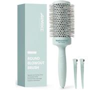 Large Round Brushing Brush 53 mm for Long Hair,Professional Brushing Hair Brush with Bi-Shape Nylon Bristles and Non-Slip Handle,Quick Dry,Smooth and Voluminous