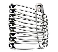 Large Safety Pins Size 4 / 52mm 50Pcs Silver by SvaMz