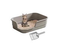 Large - Semi-Enclosed Easy Clean with Scoop,Open Top Semi Enclosed | for Odor Control Cleaning Kitten S Design That Ensuenior Pet Dorm Apartment Household Hotel Farmhouse Balcony