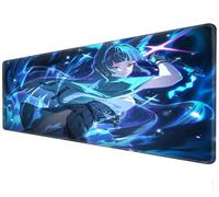 Large souris | Waterproof XXL Mouse Pad | Non slip rubber base | Girl anime game mouse pad adapté pour PC et ordinateur portable gaming keyboard pad (G, 70 × 30 cm)