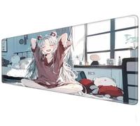 Large souris | Waterproof XXL Mouse Pad | Non slip rubber base | Girl anime game mouse pad adapté pour PC et ordinateur portable gaming keyboard pad (B, 70 × 30 cm)