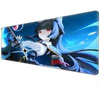 Large souris | Waterproof XXL Mouse Pad | Non slip rubber base | Girl anime game mouse pad adapté pour PC et ordinateur portable gaming keyboard pad (F, 90 × 40 cm)