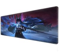 Large souris | Waterproof XXL Mouse Pad | Non slip rubber base | Girl anime game mouse pad adapté pour PC et ordinateur portable gaming keyboard pad (E, 70 × 30 cm)
