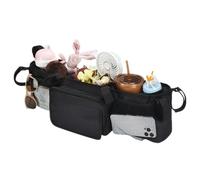 Large Stroller - Sac de rangement - Hanging With 3-Compartment Design & Diaper Hanging Organizer | Bottle & Water Cup Storage Bag, Must-Have For Taking Out, Waterproof & Foldable Lightweight D