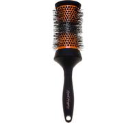(Large) Thermo Ceramic Hourglass Hot Curl Brush-Hair Curling Brush for Blow-Drying,Straightening,Defined Curls,Volume & Root-Lift-Orange & Black,(DHH4)