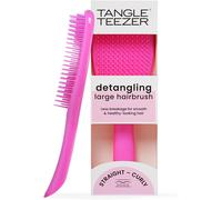 Large Ultimate Detangler Hairbrush, For Wet and Dry Hair, Detangling Brush for Thick, Curly, Long Hair, Two-Tiered Teeth Reduce Breakage and Eliminate Knots, Large Paddle, Runway Pink