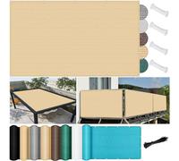 Large voile d'ombrage respirante en polyéthylène haute densité pour extérieur, patio, jardin, jardin, fête avec œillets, 11,2 x 30,8 m