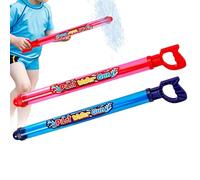 Large Water Squirt Toys, 2 Piece Pull Out Sprayer Set, 23.62 inch Kids Summer Waters with Easy Pump, Resin Outdoor Toy, Water Shooter with Fun Color Style, Pool Toy for Beach Garden Play