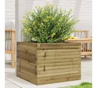 Large Wooden Planter Box 60x60x45.5 cm Pressure Treated Pine for Outdoor Garden, Patio, Balcony | Rustic Raised Bed for Vegetables, Herbs, Flowers | Durable, Stable, Open Bottom Drainage