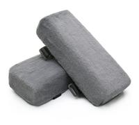 LargeLeaf Coussins d'accoudoirs et Coussins pour Coudes pour Fauteuil de Bureau Gris foncé Moelleux, idéaux pour Les Jeux vidéo, soulageant la Pression