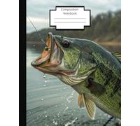 Largemouth Bass Composition Notebook: Wide Ruled. For boy or girls who like to go fishing. shadow fish on each page. Facts on back cover.