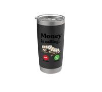 L'argent appelle l'entrepreneur Hustle Hustler CEO Gift noir Gobelet isotherme en acier inoxydable double paroi