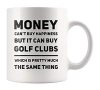 L'Argent Ne Fait Pas Le Bonheur, Mais Il Peut Acheter Des Clubs De Golf. Tasse Porcelaine Tasses Avec Poignée Tasse À Café 330Ml Pour Chocolat Chaud Femme Collègue