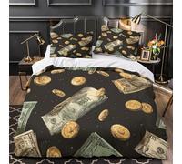 L'argent tombe Parure de Lit Imprimé en 3D Microfibre Hypoallergique Léger Illustration vectorielle Housse de Couette Fermeture Éclair Super Douce Respirante for Garçons Filles Single（140x200cm）