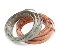 Largeur 4 6 8 10 12 14 16 18 20 25 28mm, Placage En Cuivre Étamé, Manchon Tressé, Fil Extensible, Blindage De Câble, Gaine Métallique Blindée (Color : Tinned Copper, Size : Size 8mm)