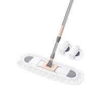 Largeur 50cm Balai Serpillère en Microfibre Rotatif à 360°, Balai Serpillère avec 85-140cm Poignée télescopique en Acier Inoxydable，pour Bois Franc, Carrelage，marbre