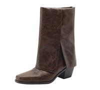 Largeur à Large Largeur féminine Bottines à Talons à Talons Bas à la Mode