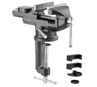 Largeur de Mâchoire 70mm Étaux d'Établi,TEENO Étau avec Base Pivotante à 360 Degrés, Matériau en acier moulé，Puissance De Serrage