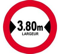 Largeur de passage 3.80m - 10cm - Sticker/autocollant