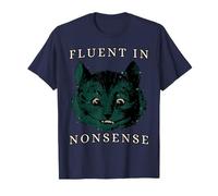 Largeur du Chat Cheshire Vintage Wonderland pour Chat Fluent in Nonsense T-Shirt