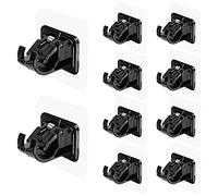 LARGO 10 PièCes SéRies -AdhéSifs Supports de Tringle à Rideau Pas de Perceuse Tringles à Rideaux Supports Pas de PerçAge Crochets RéGlables-1