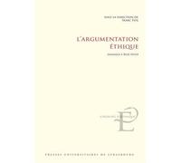 L'argumentation éthique Hommage à René Heyer - Marc Feix - Presses Universitaires Strasbourg - broché - Etude