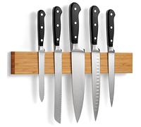 LARHN Porte Couteaux Aimanté en Bambou avec Aimant Extra Puissant - 40cm - Aimant Couteau Mural pour Les Couteaux, Les Ustensiles et Les Outils