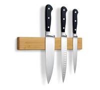 LARHN Porte-Couteaux Aimanté Néodyme - Bambou, 30 cm - Barre Aimantée
