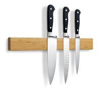 LARHN Porte-Couteaux Aimanté Néodyme - Bambou, 40 cm - Barre Aimantée