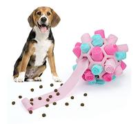 Larimuer Balle de reniflement, Tapis interactif, Jouet Portable pour Animaux de Compagnie, pour Chiens de Petite et Moyenne Taille (Rose été)