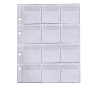 Larius Group pochettes pour pièces de monnaie de 26 - 35 - 41 - 58 mm de diamètre, Lot de 5 12 compartiments - jusqu'à 58 mm Transparent