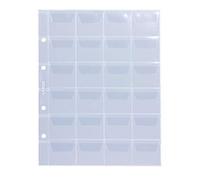 Larius Group pochettes pour pièces de monnaie de 26 - 35 - 41 - 58 mm de diamètre, Lot de 5 24 compartiments - jusqu'à 40 mm Transparent