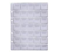 Larius Group pochettes pour pièces de monnaie de 26 - 35 - 41 - 58 mm de diamètre, Lot de 5 35 compartiments jusqu'à 35 mm Transparent