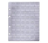 Larius Group pochettes pour pièces de monnaie de 26 - 35 - 41 - 58 mm de diamètre, Lot de 5 48 compartiments jusqu'à 26 mm Transparent