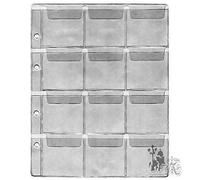 Larius Group Pochettes pour pièces de monnaie Leuchtturm - Feuilles de monnaie - 26 - 35 - 41 - 58 mm de diamètre - Pour pièces de monnaie - 12 compartiments - Jusqu'à 58 mm de diamètre