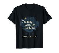 L'Arkansas compte les étoiles, pas les feux rouges, le ciel nocturne T-Shirt