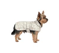 Larkson Imperméable pour Chien Beige Léo - Jonte - Manteau Pluie & Hiver pour Petit & Moyenne Chiens - Parapluie pour Chien - Colonne d'eau 10 000 mm - Réglable - Réfléchissant et Lumineux